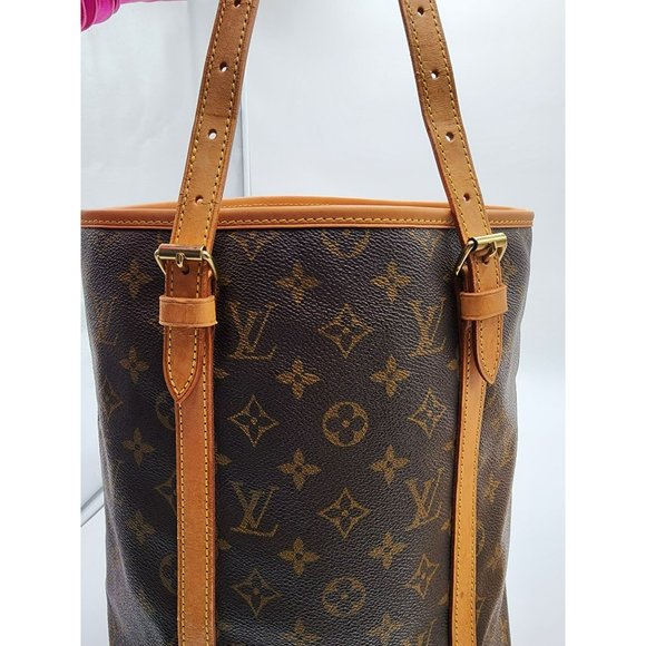 Louis Vuitton Bucket GM Tote, Browns Monogram + Dust Bag + Chain + COA - Picture 14 of 15